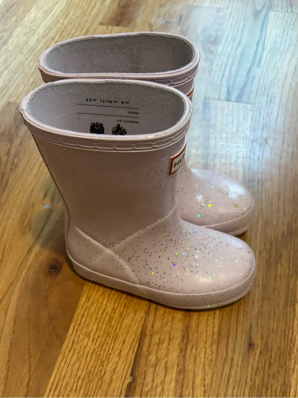 Hunter Kids' light purple Glitter Rain Boots
